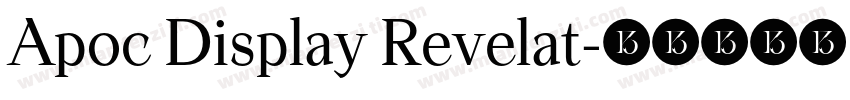 Apoc Display Revelat字体转换